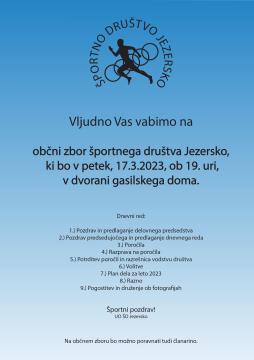 Občni zbor Športnega društva Jezersko